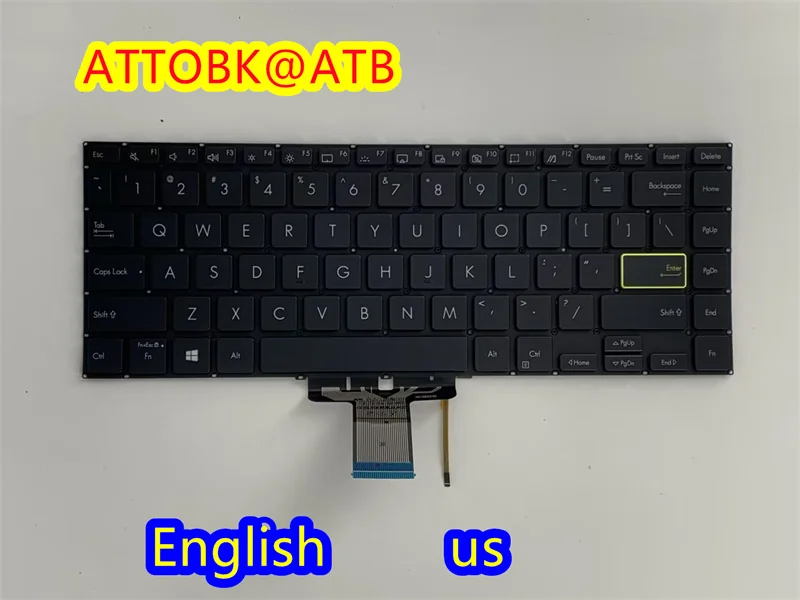 

English/US laptop keyboard for ASUS VivoBook Flip14 TP470 TM420 Backlight