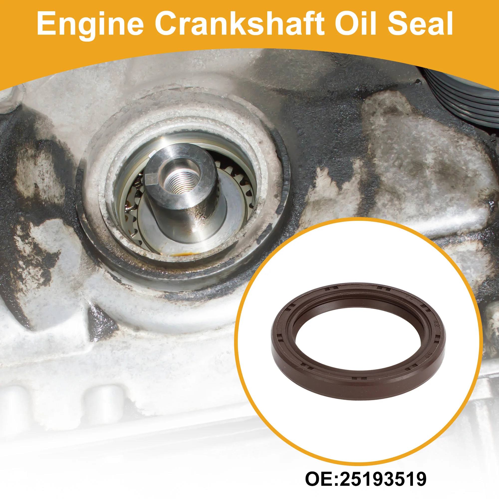 Crankshaft Oil Seal 1 Pc for Chevrolet Cruze 2011-4 Cyl 1.4L No.25193519