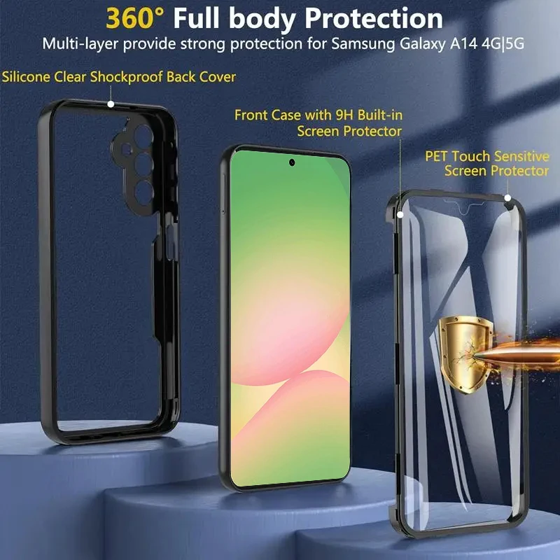 360° Full Cover Shockproof Case with Screen Protector