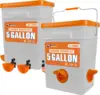 5-Gallon/44 Pounds Automatic Chicken Feeder & Waterer Set(2 Buckets), Chicken Feeder Port & Water Cup No Waste, Rain Proof 1