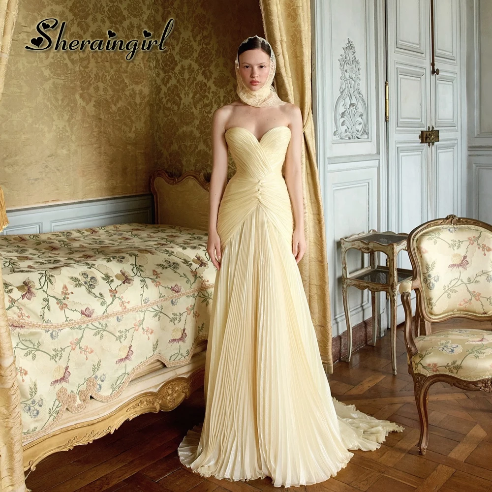 SHERAIN Charming Mermaid Evening Dresses for Women Pleated Sweetheart ...