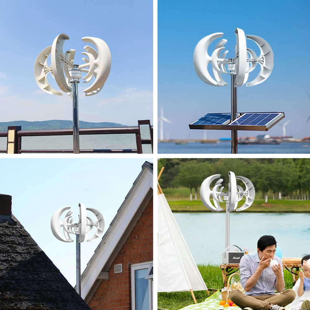 Rapid Delivery Of 3000W 24V 48V Vertical Wind Turbine Household Low Noise And Efficient Solar Cell System in Poland — view 3
