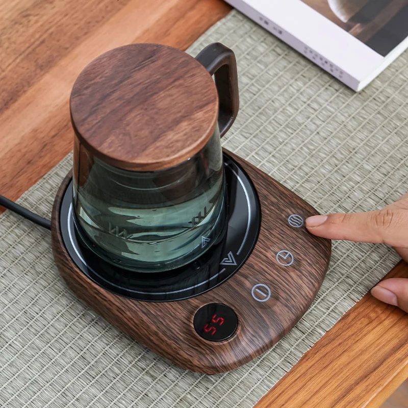 100°C Cup Heater Coffee Mug Warmer Hot Tea Makers Warmer Coaster 5 Gear Temperature Cup Heaters Coffee Milk Tea Heating Pad 220V 6