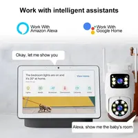 10MP double objectif Tuya Wifi caméra PTZ extérieure 4K sans fil double écran caméra de sécurité suivi automatique Surveillance vidéo Surveillance 6
