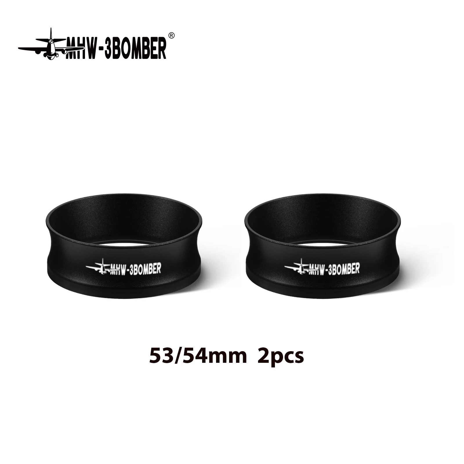 2pcs 53or54MM Black