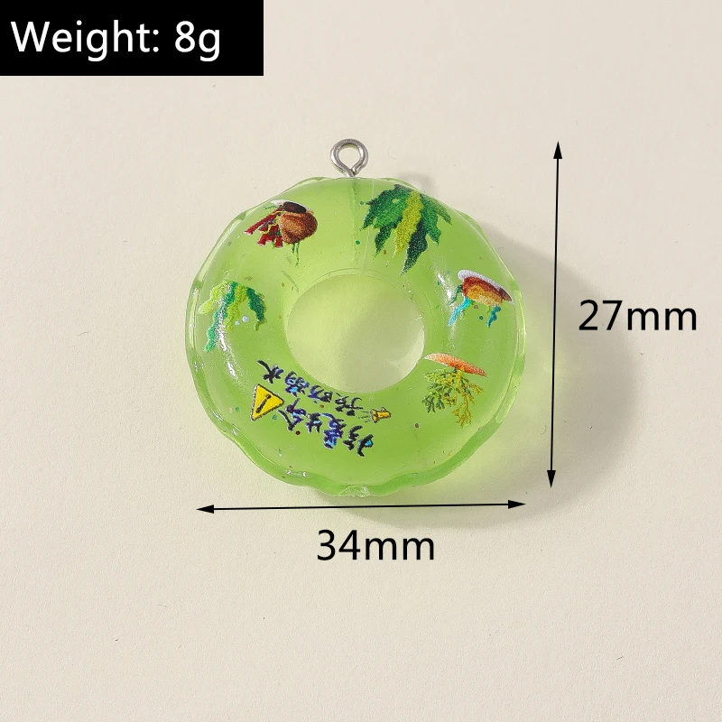 Leslie 5er-Set große Harz-Schildkröten-Anhänger, niedliche Cartoon-Schildkröten-Charms, Meerestier-Schlüsselanhänger, Halsketten-Anhänger, DIY-Schmuckzubehör – Detail 16