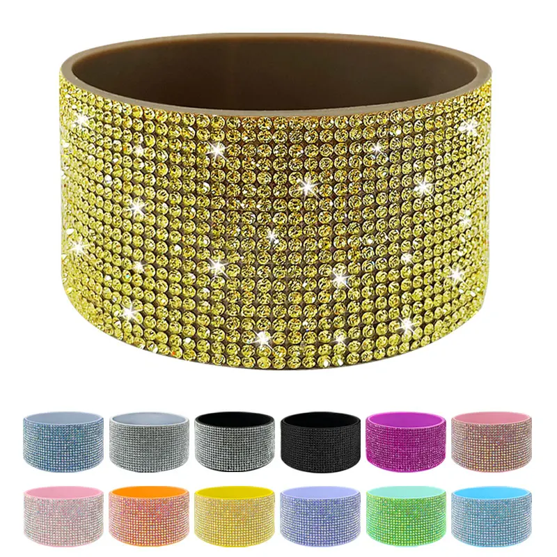 Geedyn Strass Beschermhoes Diamant Anti-Slip Cup Deksel Onderkant Cover Siliconen Fles Cap Cup Accessoires