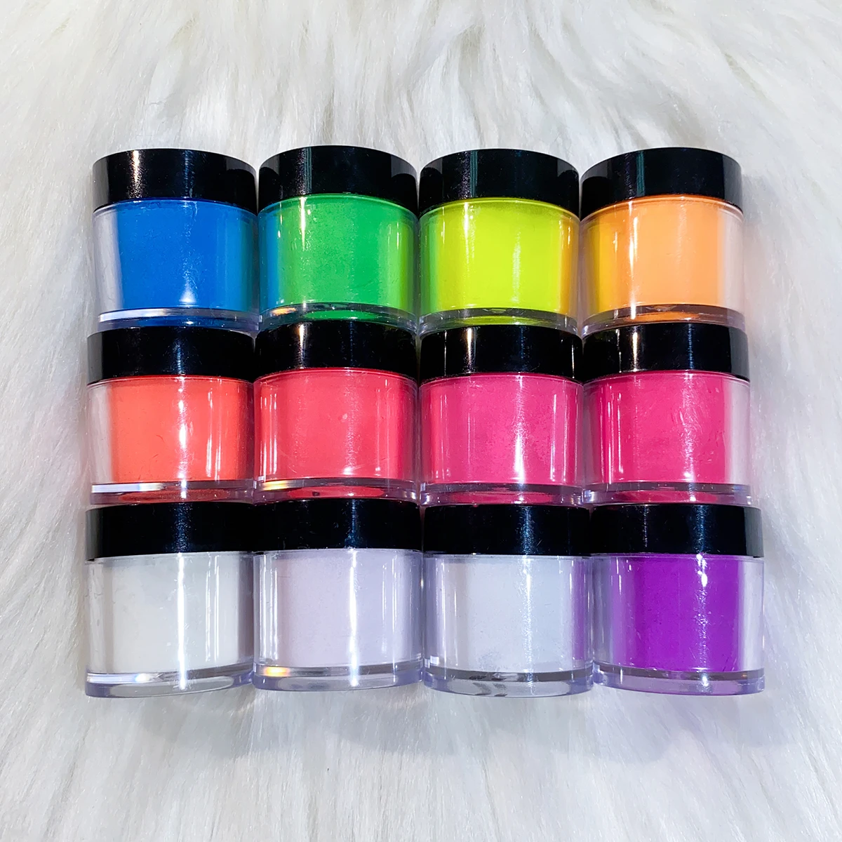 Nail Powder Set 12Jars*10g Glows in the Dark