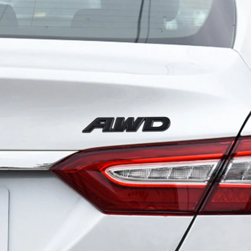 Calcomanía 3D Cromada De Metal Para AWD, 4x4, V6 O SUV, Para Poner En El Maletero, Guardabarros O Emblema Del Coche