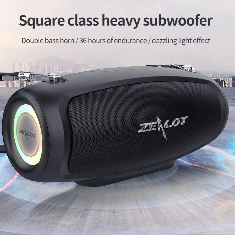 outdoor bluetooth speakers Zealot S37 Bluetooth Speakers 40W Output Power Wireless Sound Box Stereo Subwoofer Outdoor Waterproof Music Player Column best portable speakers