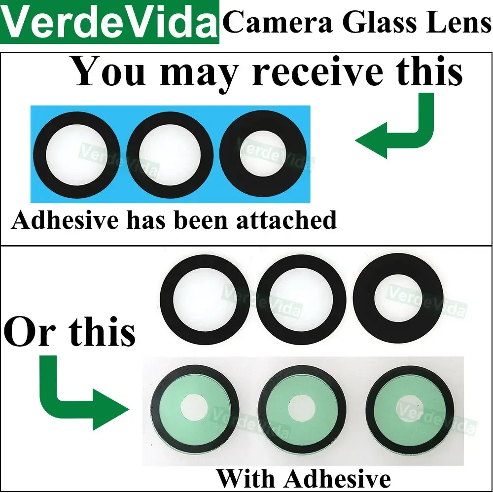 10-Pack Replacement Back Camera Glass Lens with Adhesive Stickers