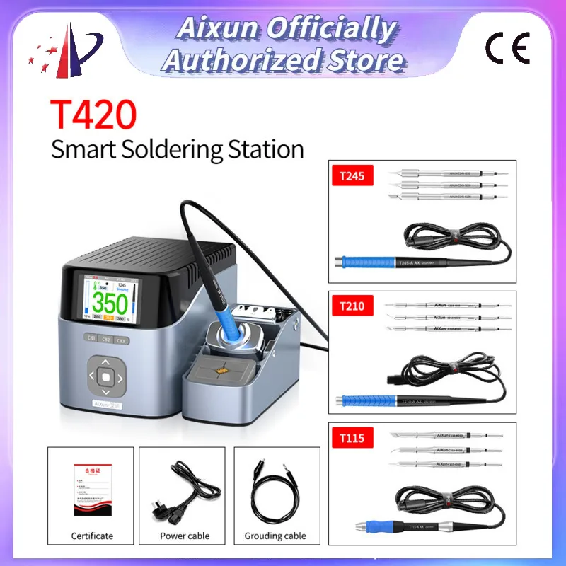 AiXun Newest T420 Display Single Channel Smart Intelligent Temperature Control HD Liquid Crystal Display Repair Solder Tools