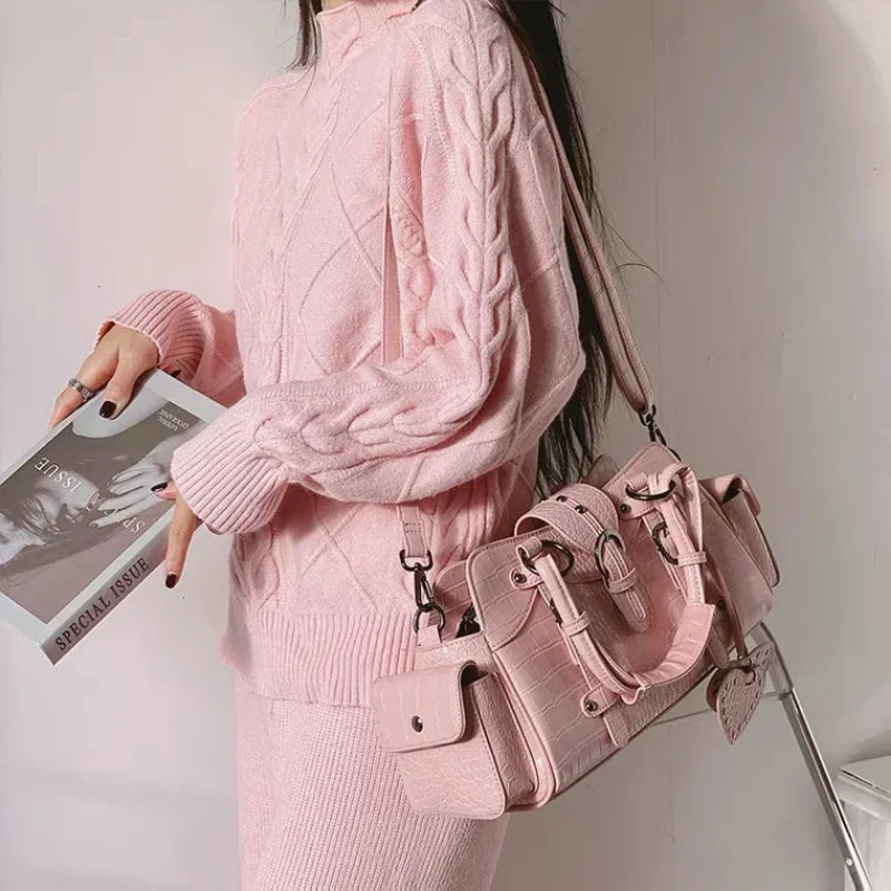 JBTP Vintage Biker Shoulder Bag Y2k Hippie American Street