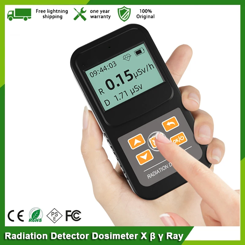 Geiger Counter Nuclear Radiation Detector Radioactive Ray X-Ray &gamma;-Ray Radiation Tester Dosimeter USB Handheld Portable radiation detector geiger counter