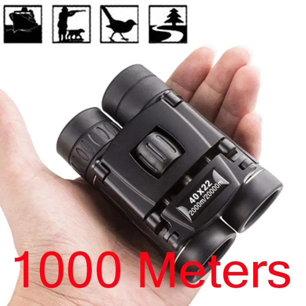 40x22 HD Powerful Binoculars Folding Mini Telescope 40 Times Binocle Binoculars 2000M Long Range For Hunting Sports Outdoor Camp