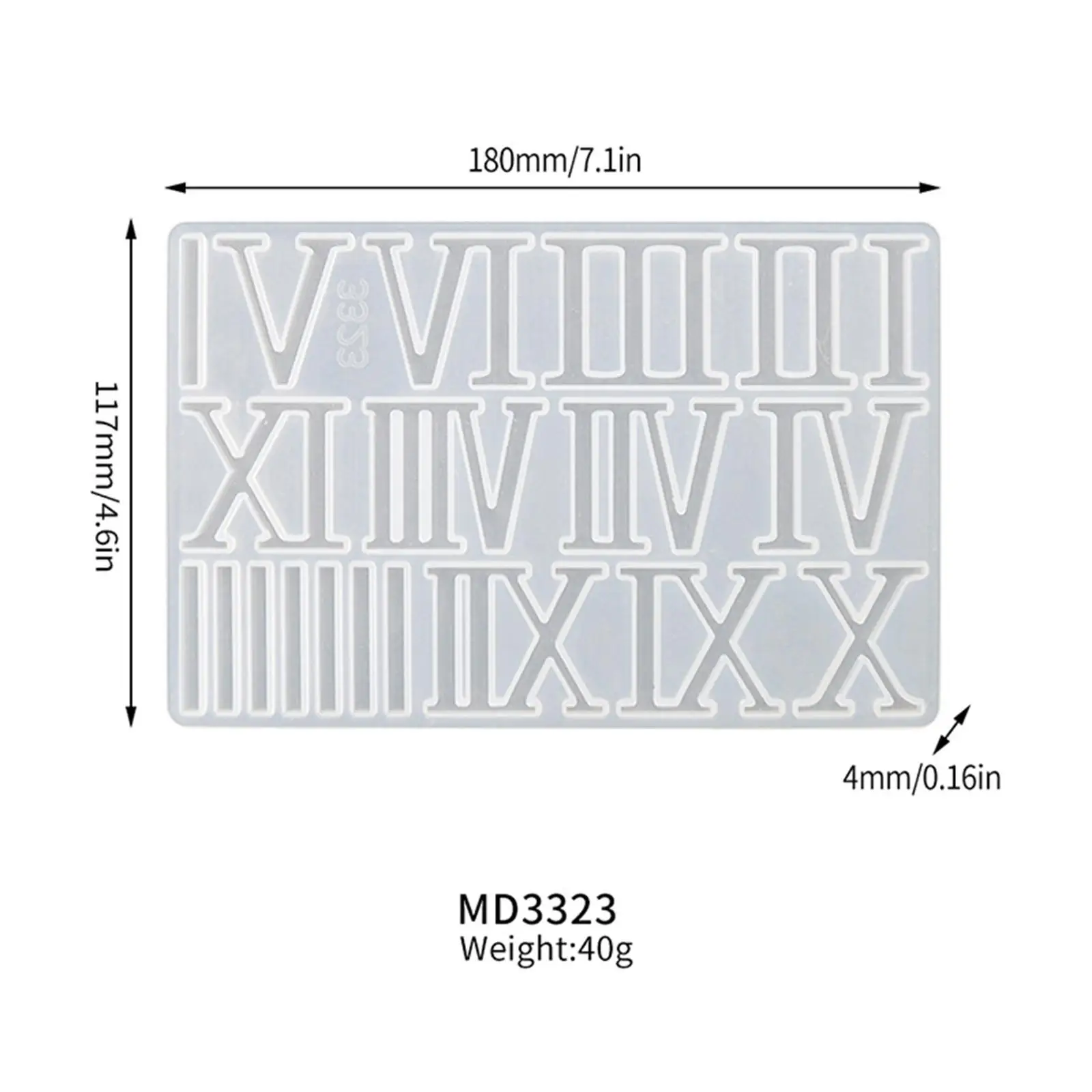 Numerals Mould including Arabic and Roman Numbers for Home Decor Wall Clocks