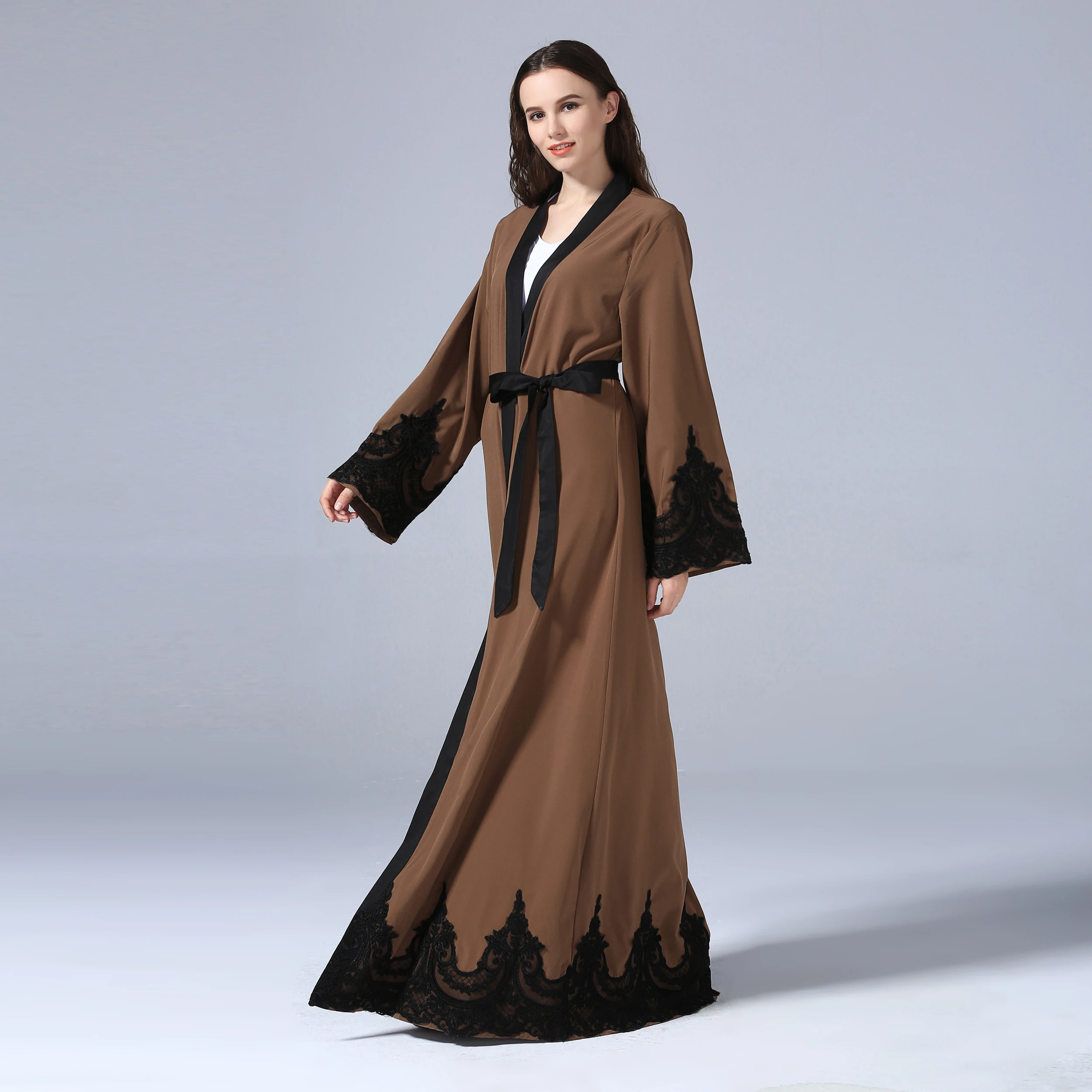 36/5000 Moderate Abaya Ramadan abaya for women Muslim Turkish Arab abaya Islamic Clothing for Muslim women Kimono abaya - Image 2