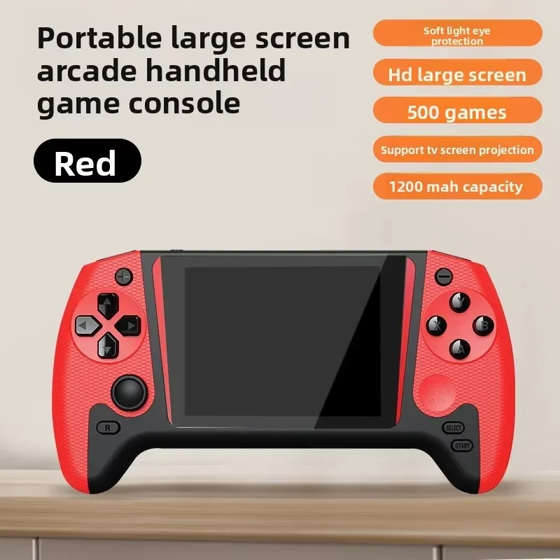 Enhanced Retro Handheld Game Console with 5-inch IPS Screen and Extensive Game Library