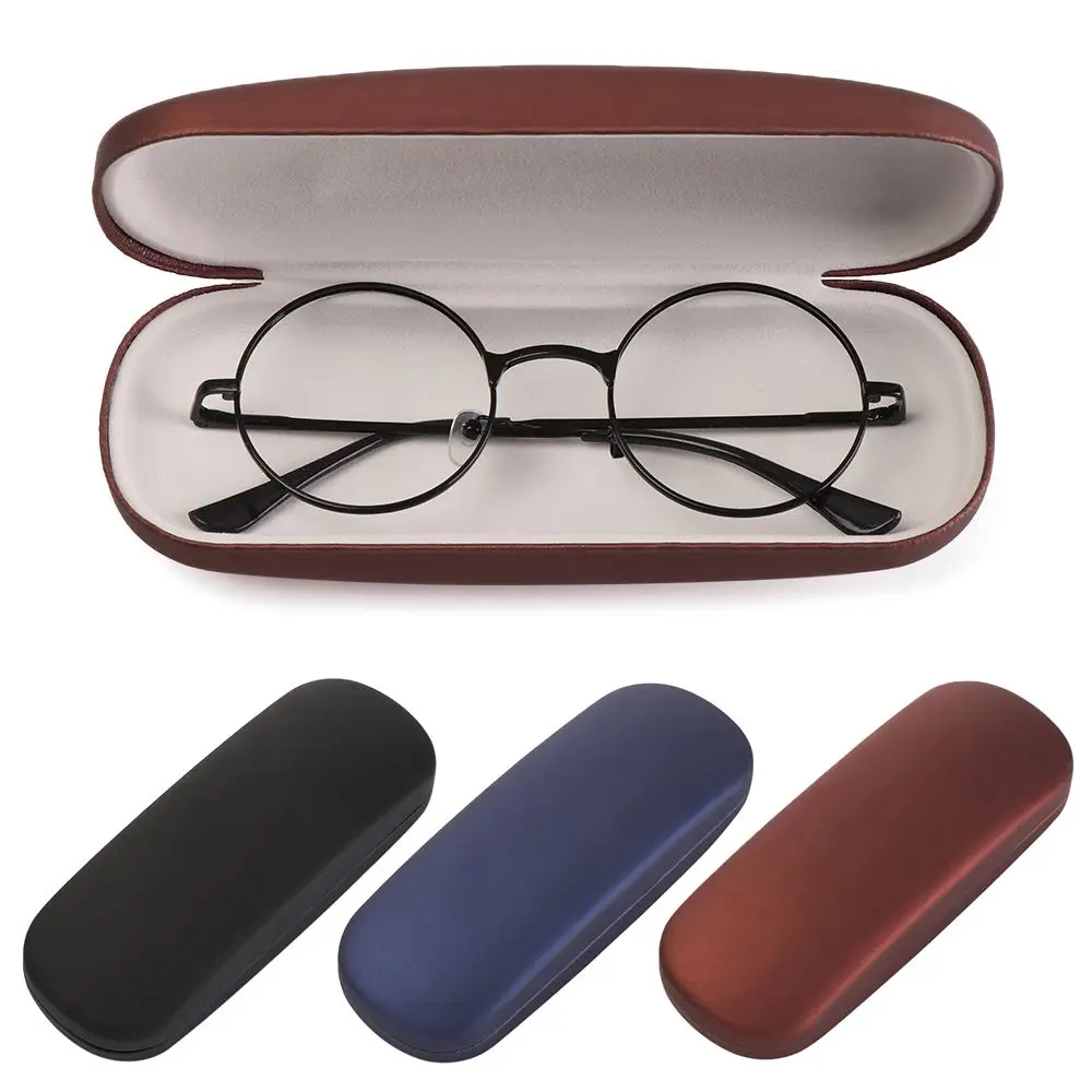 Pearlescent Hard Glasses Box para homens e mulheres, caso de miopia, protetor de óculos de leitura, nova moda, PU 1