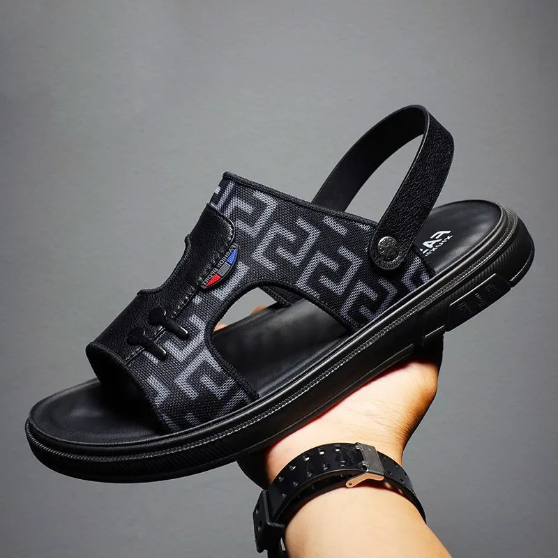 

New Shoes For Men Summer Fashion Sandals Leather Casual Shoes Gladiator Comfortable Beach Shoes