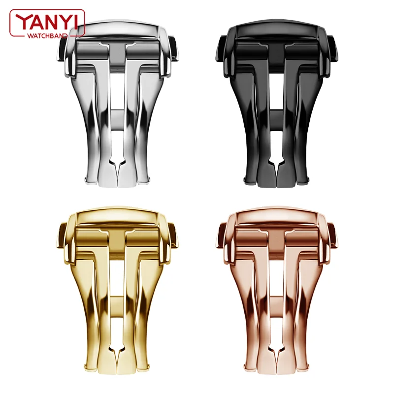 Watch Buckle Clasp Watch Buckle Stainless Steel Watch Band Buckle Fold Clasp for omega Watch Strap 18mm 20mm Leather or Rubber Watchband