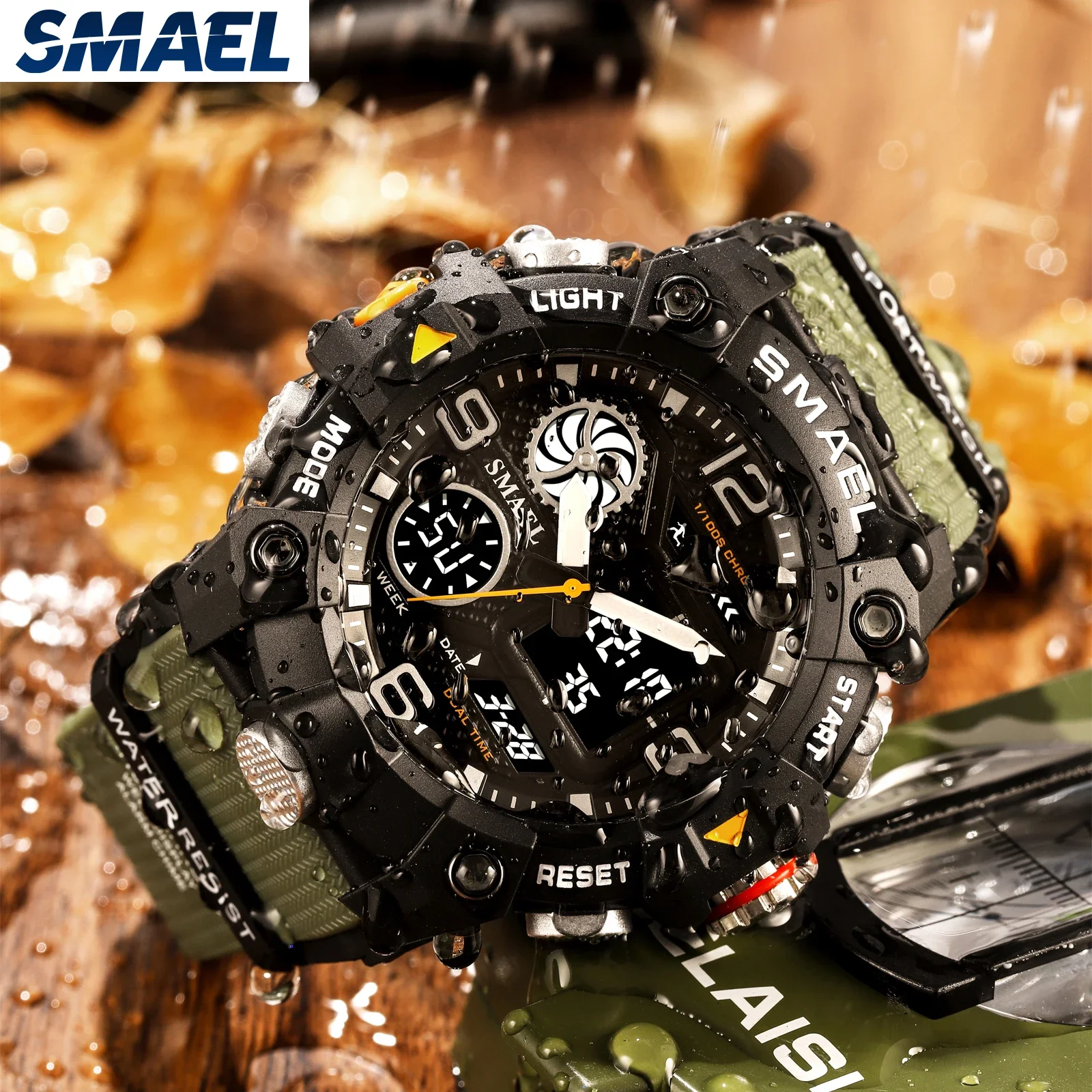 SMAEL Multi functional Waterproof Night Light Outdoor Student Electronic Watch 8055 Watch Men's Tactical Digital Watch 4