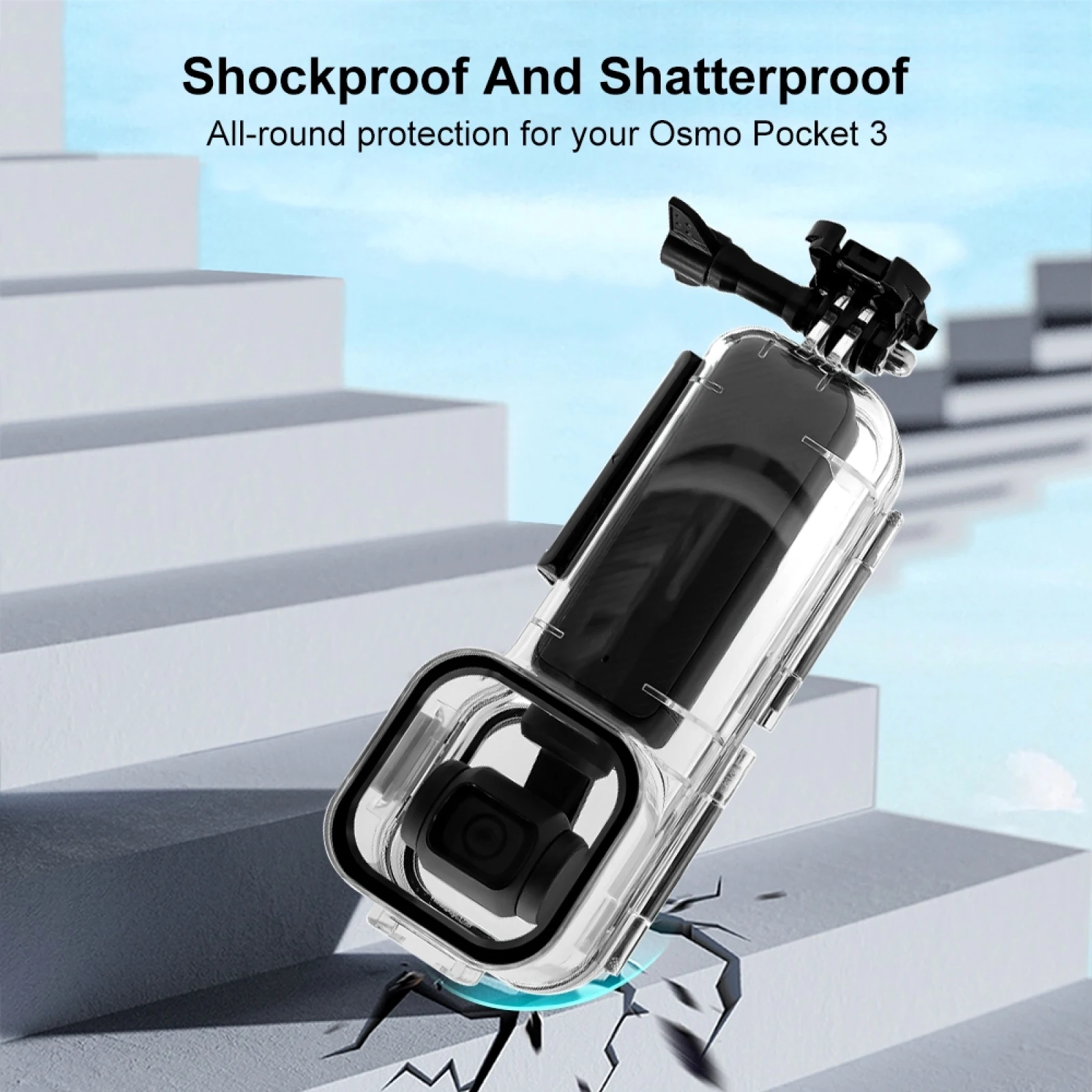 For DJI Osmo Pocket 3 Diving Cover 45m Underwater Waterproof