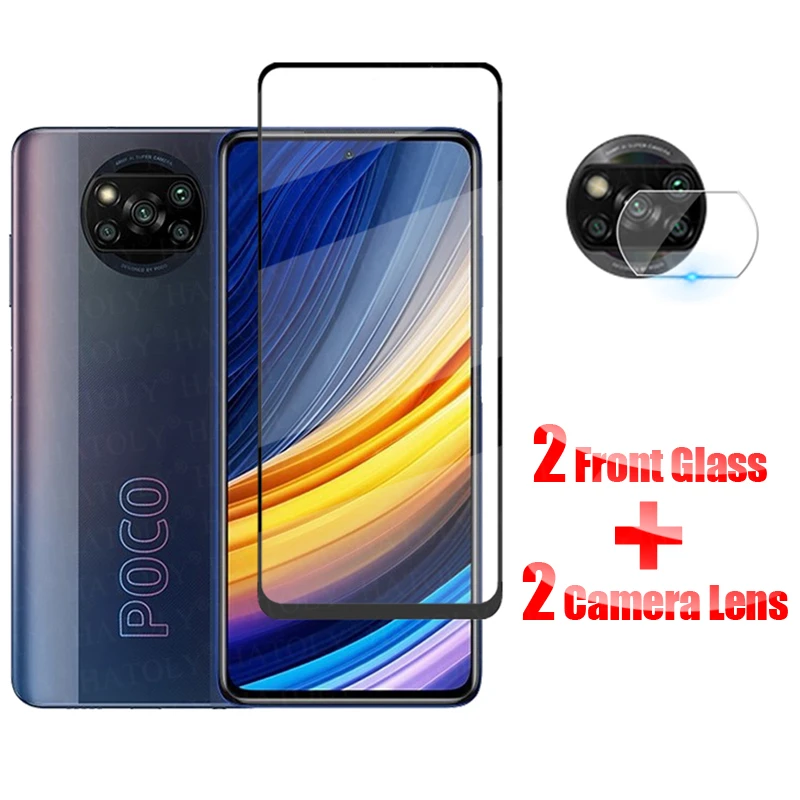 Vetro A Copertura Totale Per Poco X3 Pro Vetro Temperato Per Xiaomi Poco X3 Nfc F3 M3 Pro Protezione Dello Schermo Vetro Protettivo Poco X3 Pro