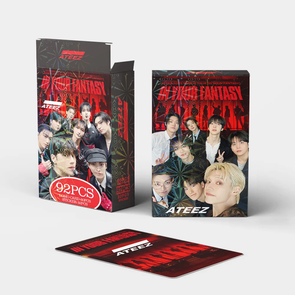 92pcs Kpop ATEEZ Lomo Cards and Stickers World Tour in Your