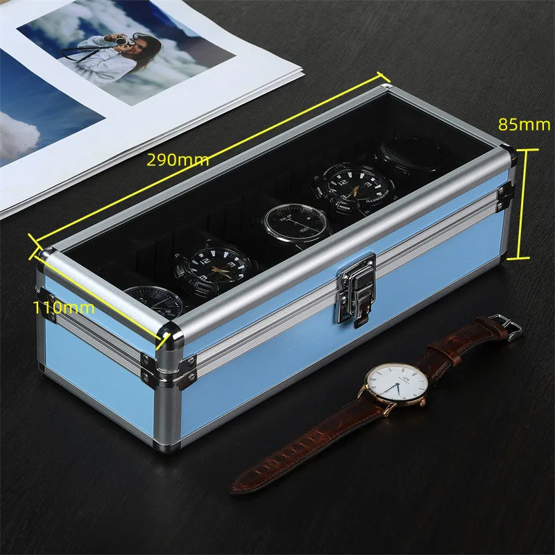 Aluminum Watch Display Case with 1/3/5 Slots, Portable Suitcase Organizer for Men &... - SKU WDC01721 - UGI Packaging