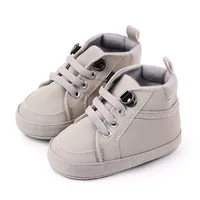 Newborn Baby Boy Shoes Infant Soft Sole Crib Boots Anti-slip Sneakers Solid Leather First Step for 1 Year Old 0-18 Months Gifts 5