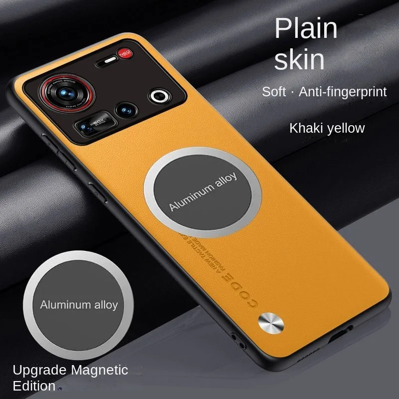 Soft Vegan Leather Magnetic Protective Back Cover Case - Premium Phone Shell