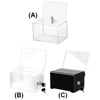 Acrylic Raffle Ticket Container with Lock and Sign Holder Voting Box Cardboard Raffle Box for Voting Charity Ballot Suggestions 4