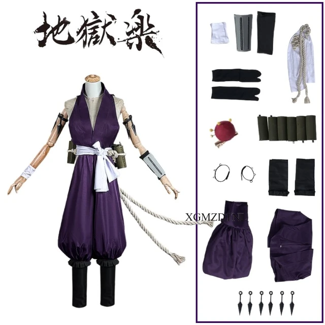 Yuzuriha Cosplay Costume Purple Wig Anime Hell's Paradise: Jigokuraku  Uniform Yuzuriha of Keishu Hairpin Weapons Outfit - AliExpress