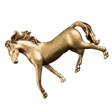 

1Pc Brass Horse Statue Creative Horse Figurine Horse Sculpture Desktop Adornment