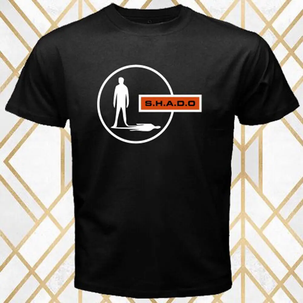 Shado Ufo Sci Fi Gerry Anderson Tv Show Logo T-Shirt Nera Da Uomo Taglia S - 5Xl