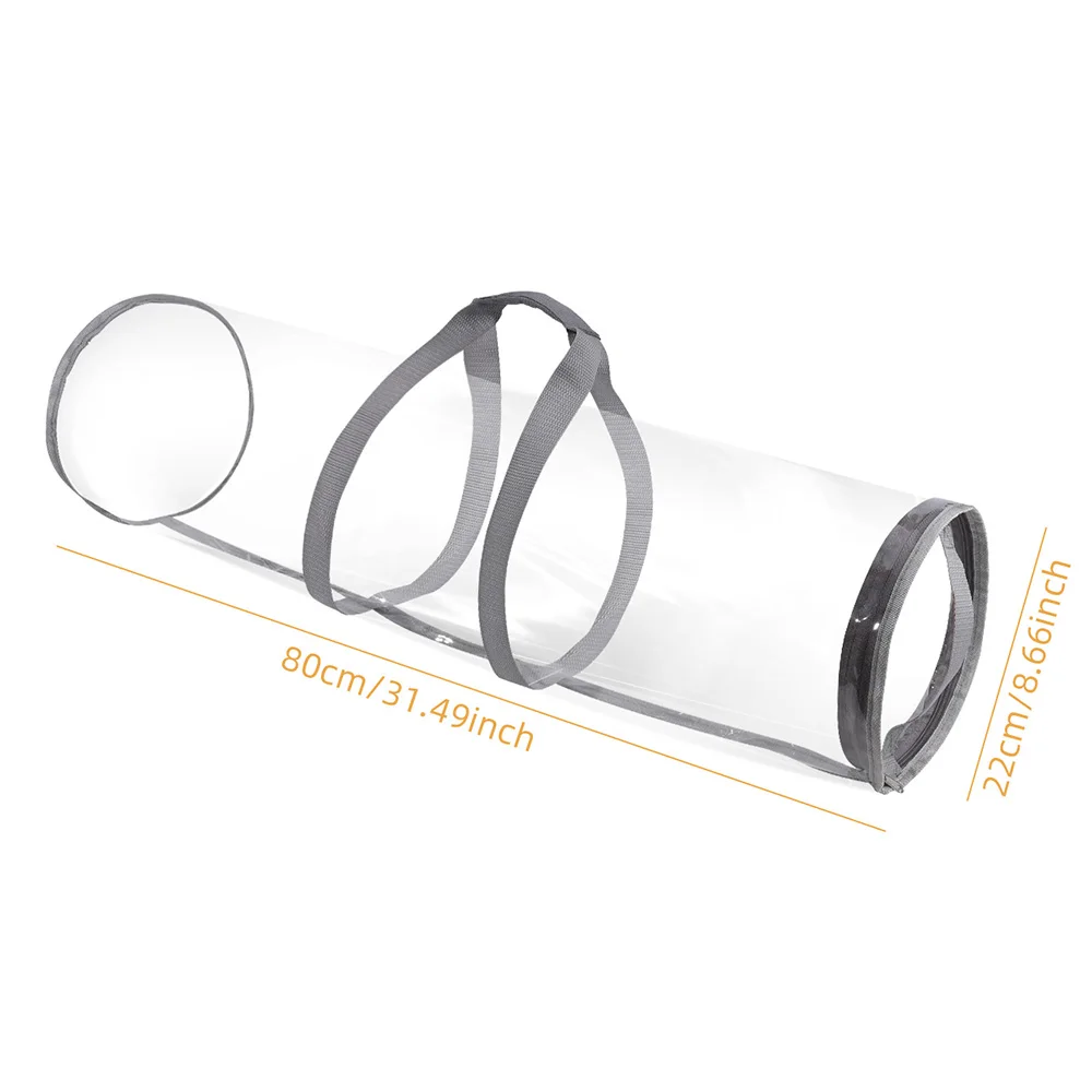 Gift Wrapping Paper Organizer - Transparent, Zippered, with Handle, Large-Capacity, Waterproof Bag