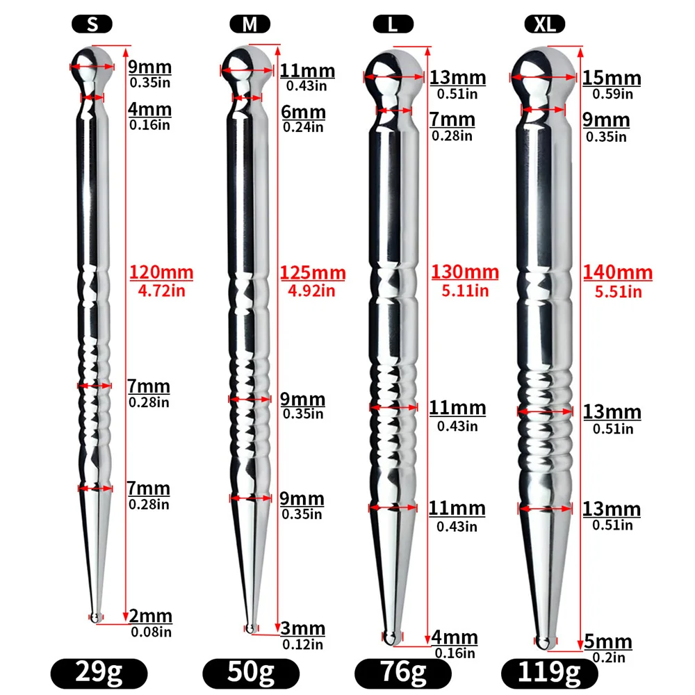 LEZEE Metal Column Urethral Dilator Sounding Anal Plug Horse Eye Penis Stick Prostate Stimulate Masturbator Sex Toys For Men