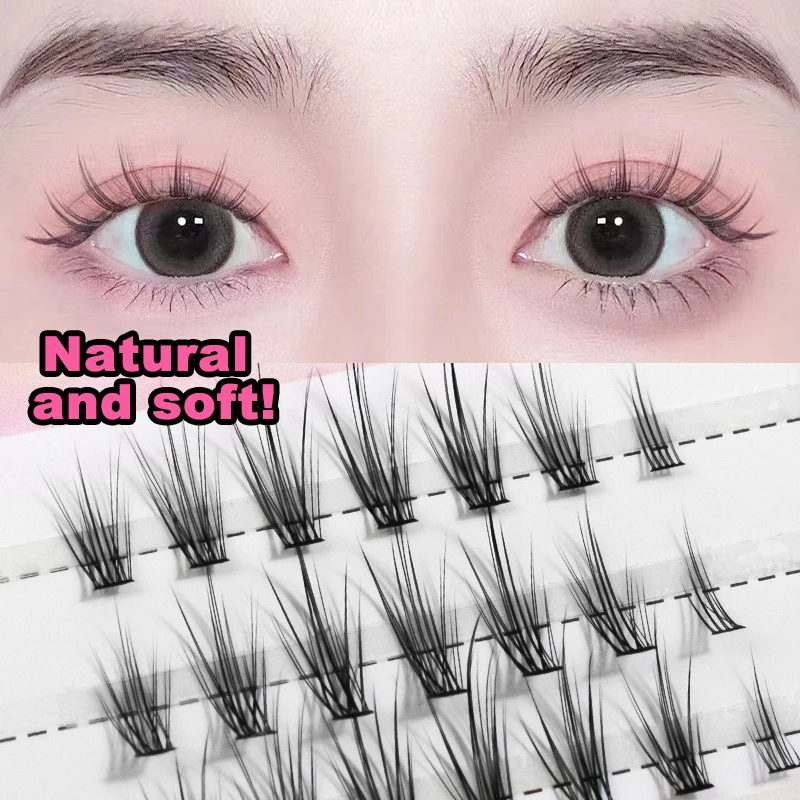 

AShape Eyelashes Makeup Individual Lashes Cluster spikes lash wispy premade russian Natural Fluffy false eyelashes Free Shipping