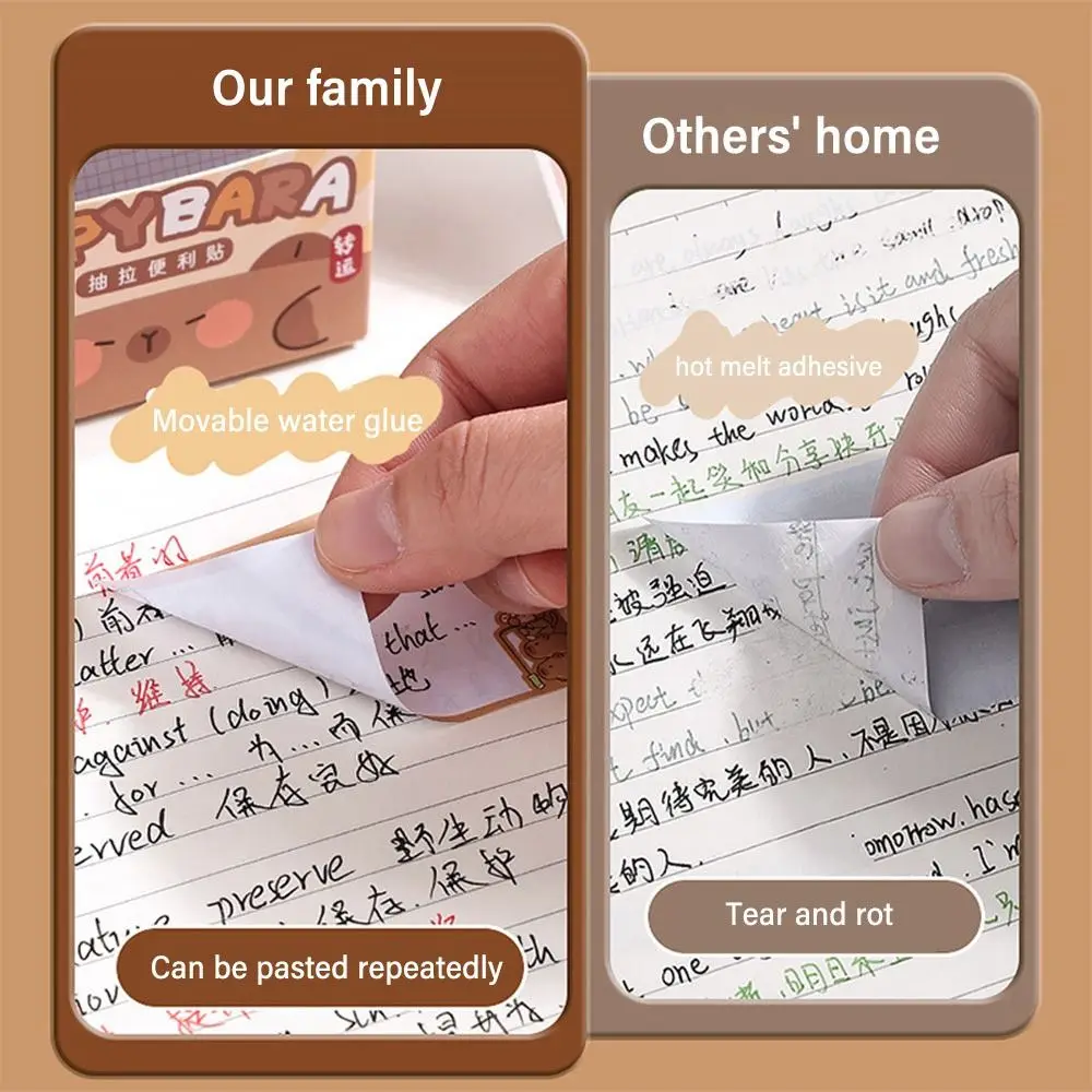 풀 아웃 디자인 메모 패드 DIY 풀 접착 라벨 스티커, 다기능 스크랩북 스티커, 창의적인 문구, 256 개/세트