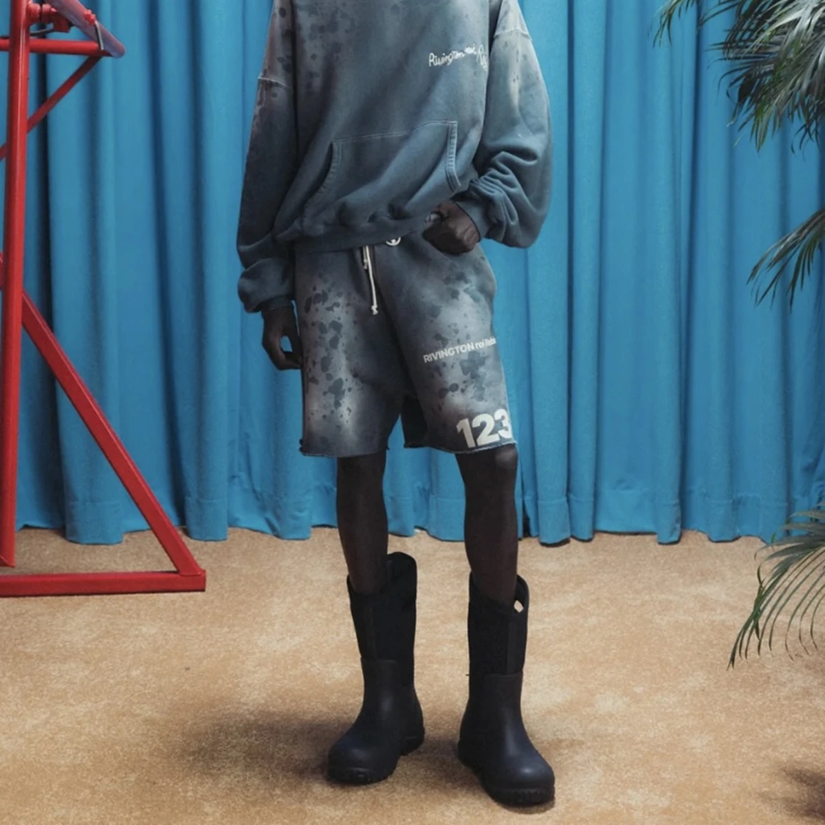 Cooocoll Fashion RRR123 Drawstring Sport Cotton Pants Vintage Washed Old Loose Casual Best quality 1:1 Gym Shorts For Men