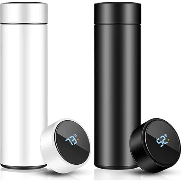 500mlStainless Steel Thermos Cup Leak proof Double layer Insulation LCD Temperature DisplayIntelligentTemperatureDisplayReusable