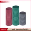 20 Pcs 5 Inch Industrial Circular Scouring Pad Well-fitting Wear-resistant and Durable Making Cleaning and Grinding Easier 1