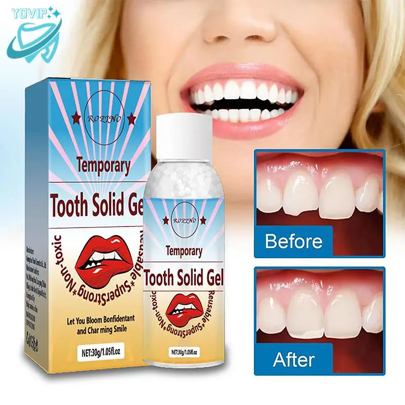 

Solid Teething Gum Temporary Tooth Kit Repair Teeth Gaps Filling False Teeth Solid Glue Denture Adhesive Beauty Teeth Whitening