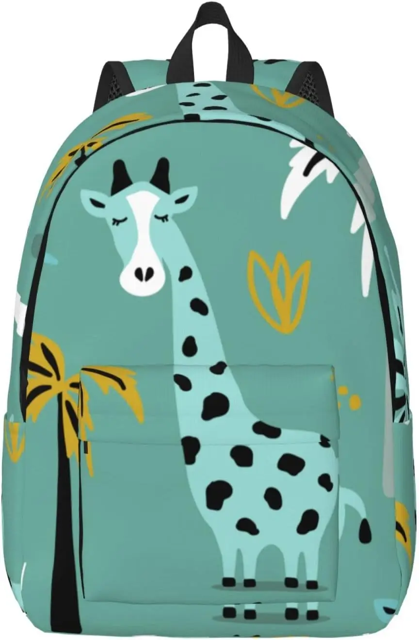 

Backpack Casual Lightweight Giraffes And Palm Trees Laptop Backpack Men Women Travel Bag Outdoor Canvas Daypack