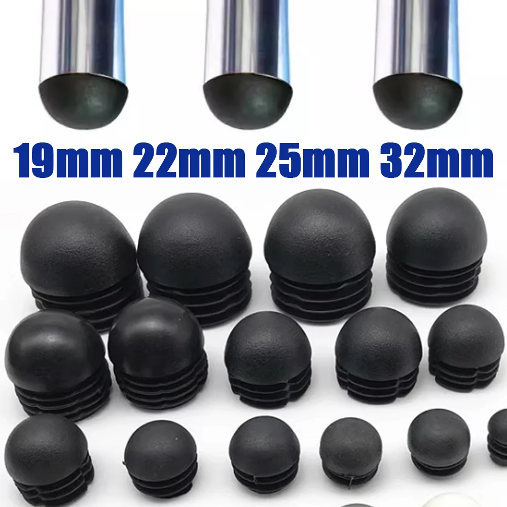 Plastic Round pipe plug tube Domed End Caps Chair Leg Foot cover Floor Protector pad Furniture Accessories 19mm 22mm 25mm 32mm chair leg caps chair leg protector furniture foot protector furniture leg pads furniture foot pads furniture leg caps pipe plugs rubber furniture feet pads furniture feet