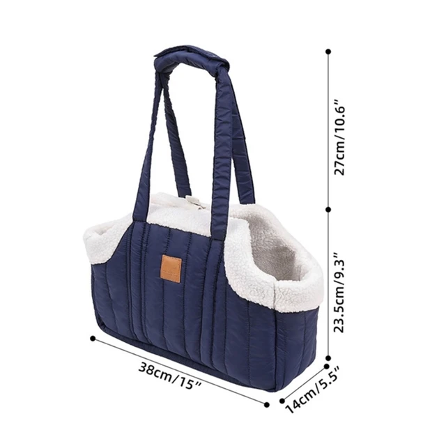 Pet Handbag Cats Carriers Bag Soft Big Capacity with Safety Strap Breathable Pet Carriers Sightseeing Bag 6
