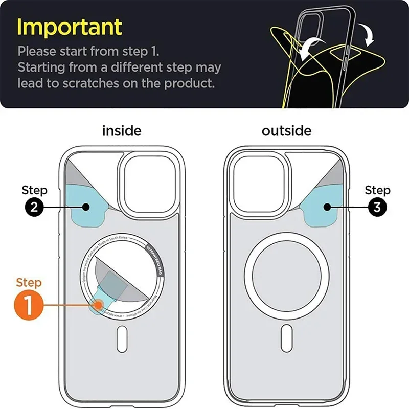 Clear Acrylic Slim Phone Case with MagSafe Magnetic Charging Compatibility