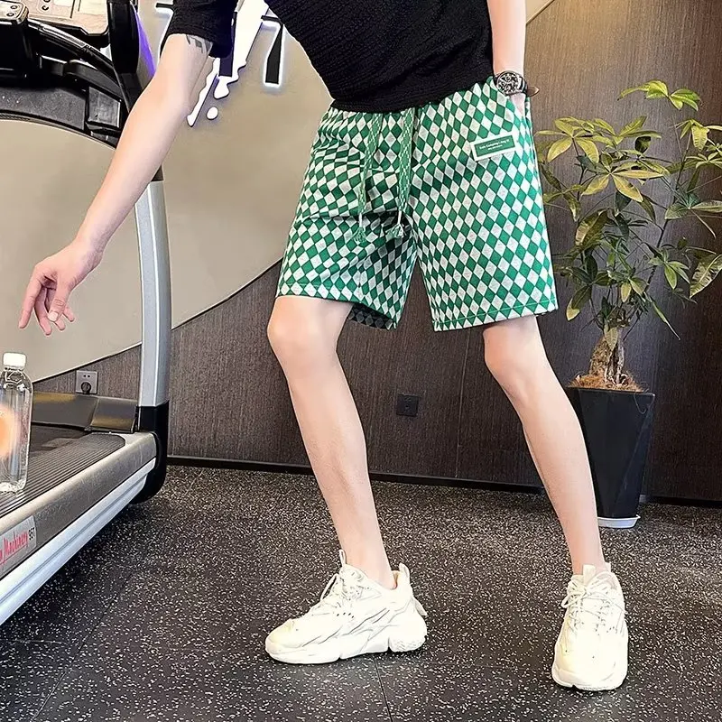 

Harajuku Casual running Shorts for Men Ideal Home Wear fashion green short pants gym mens shorts streetwear