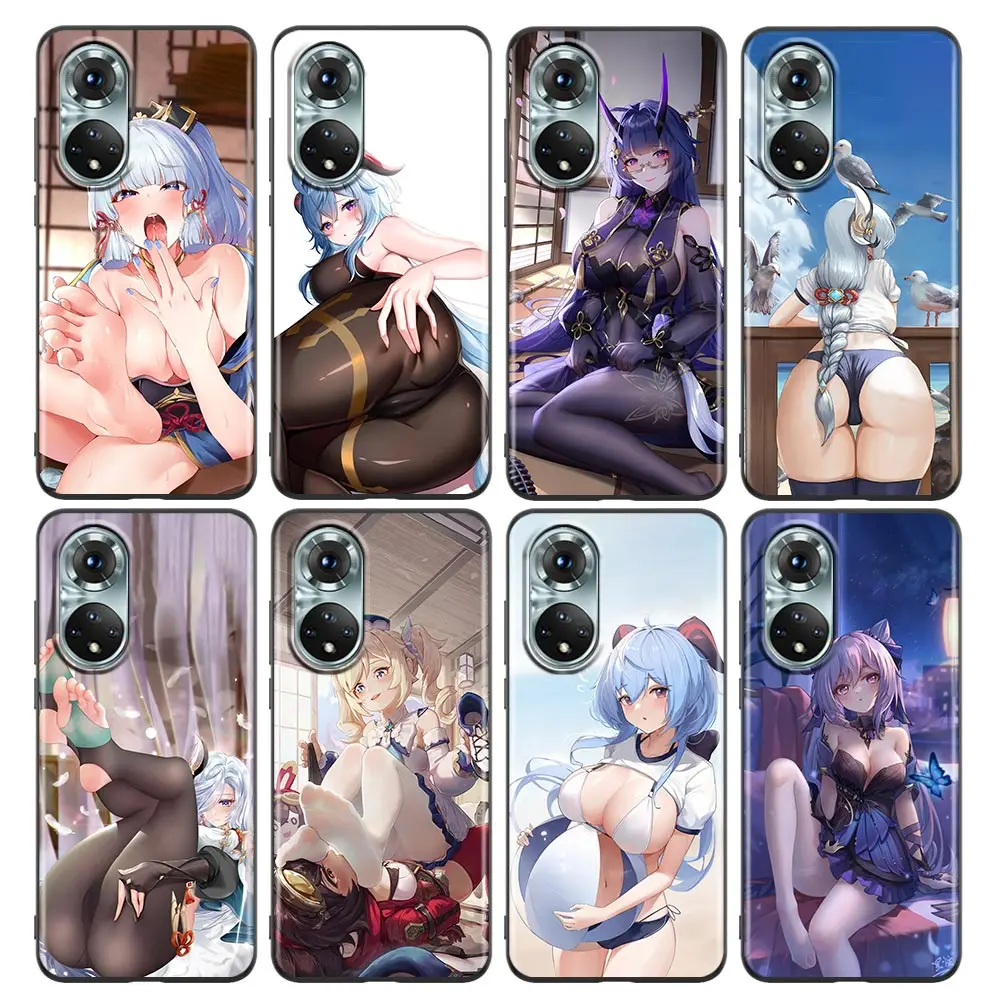 Gioco Sexy Girl Genshin Impact Custodia Per Telefono Cartoon Per Honor X8 60 8X 9X 50 30I 21I 20 9A Play Nova 8I 9 Se Y60 Magic4 Pro Lite 5G